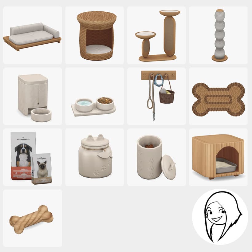 Галерея мода Набор предметов для питомцев All Hail Fluffiness #1